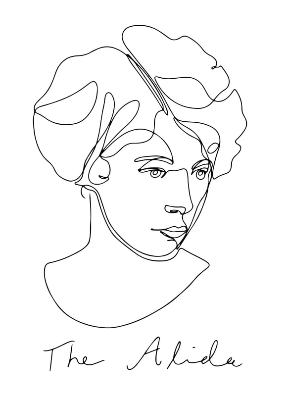 582x800 Line Drawings - Head Line Drawing