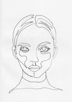 236x337 Continuous Line Drawing Portraits - Head Line Drawing