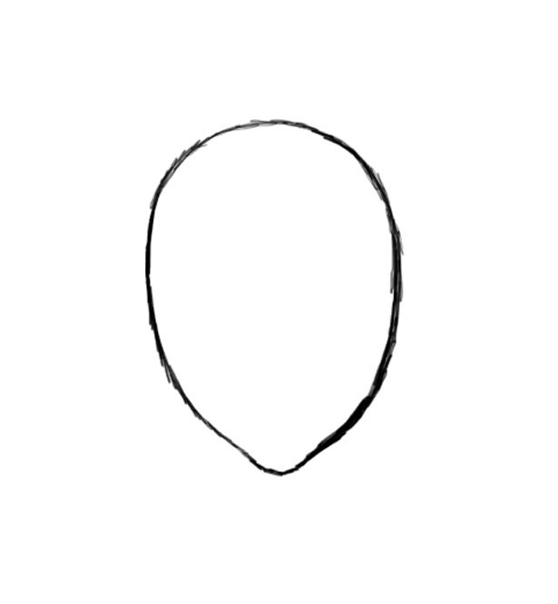 615x665 How To Draw A Human Face Steps - Head Outline Drawing