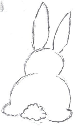 290x491 Bunny Outline Drawing Girls Drawings Clipart Head Template - Head Outline Drawing