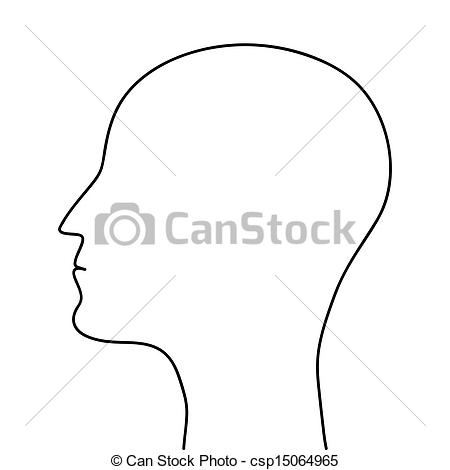 450x470 Outline Of Human Head - Head Outline Drawing