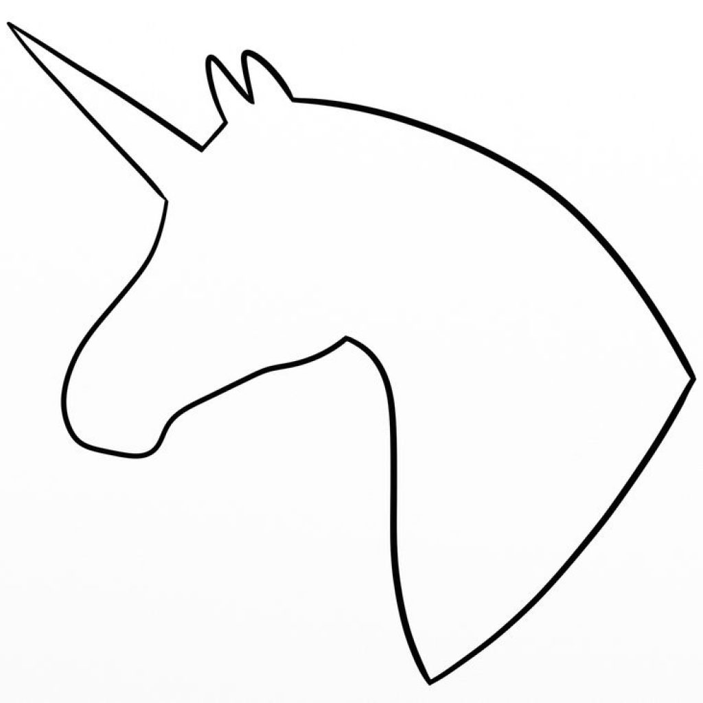 1024x1024 Unicorn Head Outline Book Clipart House Clipart Online Download - Head Outline Drawing