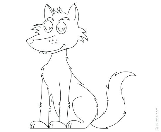 550x450 Wolf Face Outline Drawing Step - Head Outline Drawing