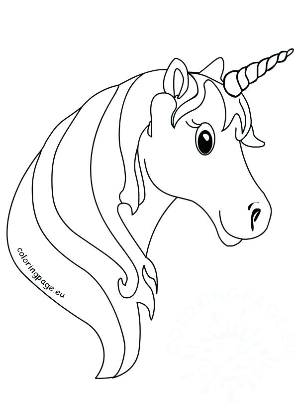 595x808 Unicorn Head Outline Unicorn Head Drawing - Head Outline Drawing