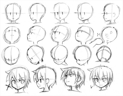 500x389 Positions Uploaded - Head Positions Drawing