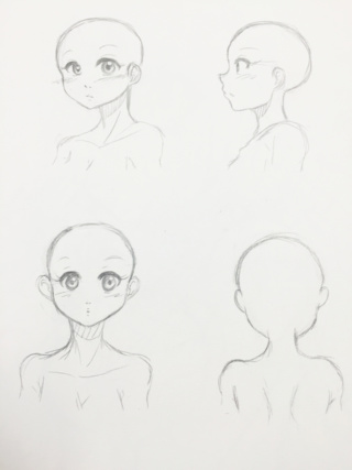 320x427 Practicing Head Positions - Head Positions Drawing