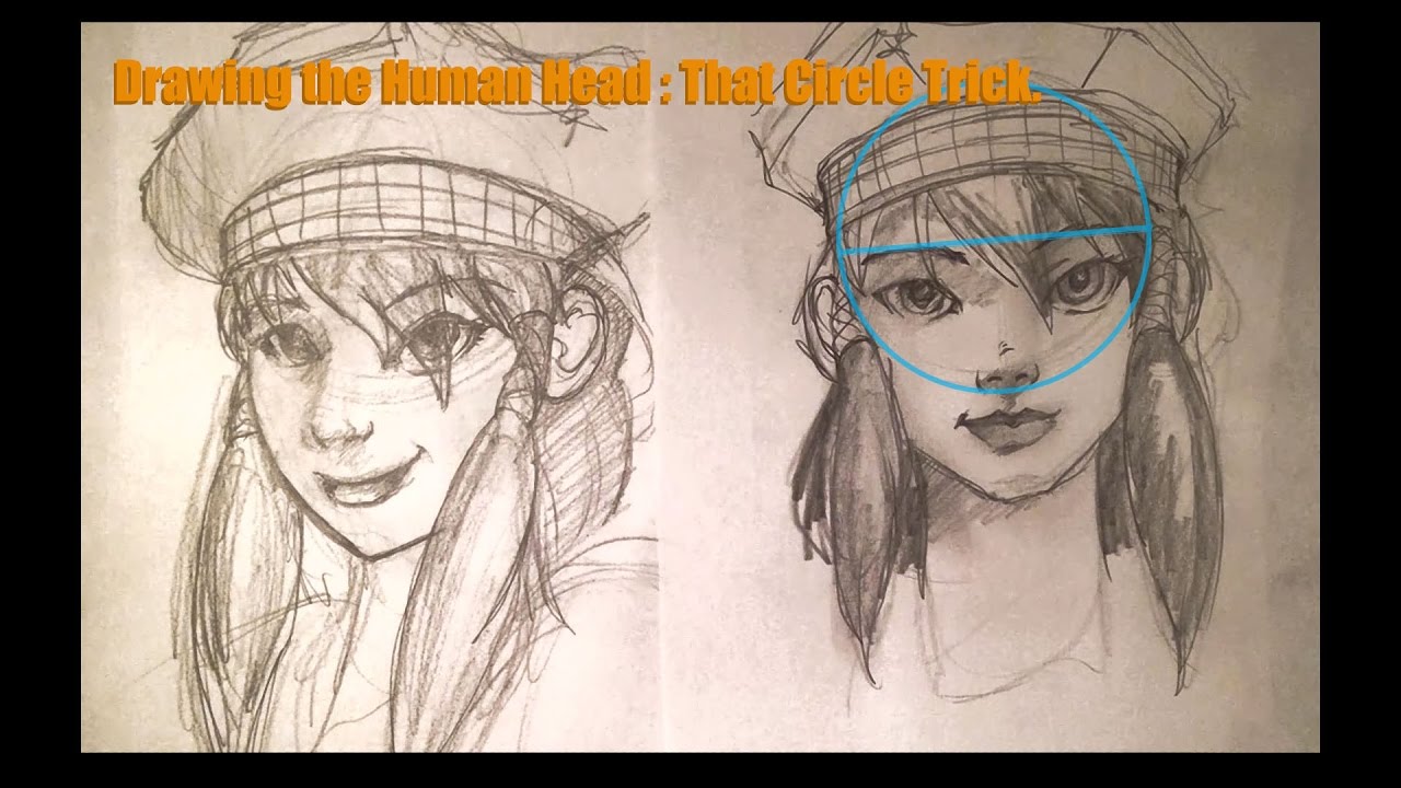 1280x720 Drawing Faces Super Simple Trick To Draw A Head In All Positions - Head Positions Drawing