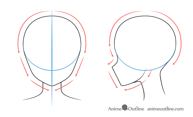 675x410 How To Draw An Anime Girl's Head And Face - Head Shape Drawing