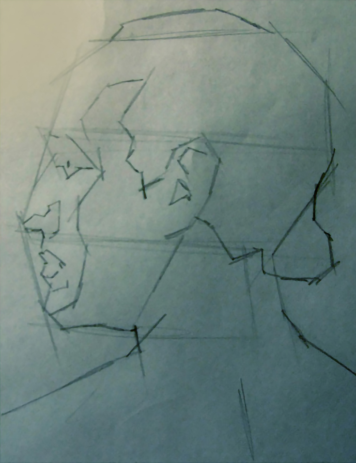 735x955 How To Draw A Portrait Of The Head - Head Structure Drawing