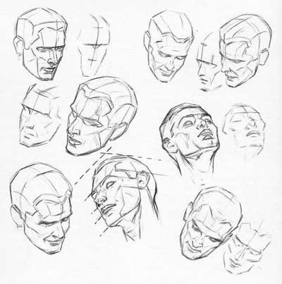 400x403 Planes Of The Head With Loomis Feeling The Form - Head Structure Drawing