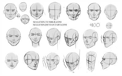 398x250 Drawing - Head Study Drawing