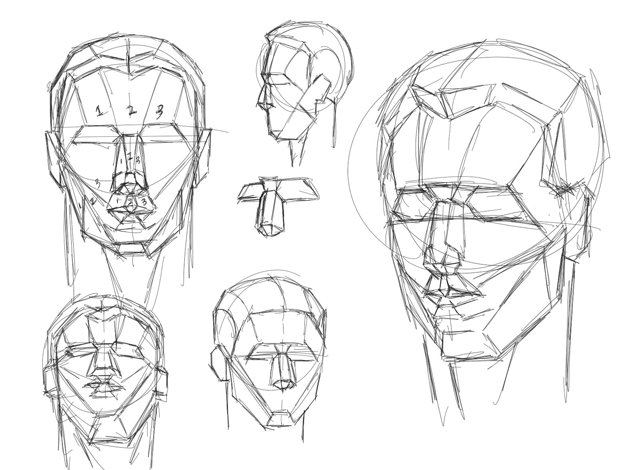 640x470 Head Drawing Study Gulali - Head Study Drawing