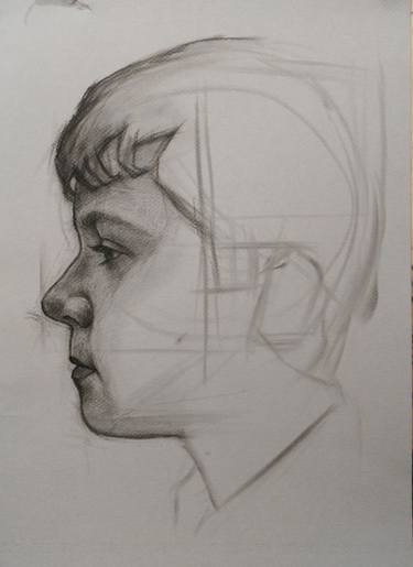 375x515 Head Study Drawing - Head Study Drawing