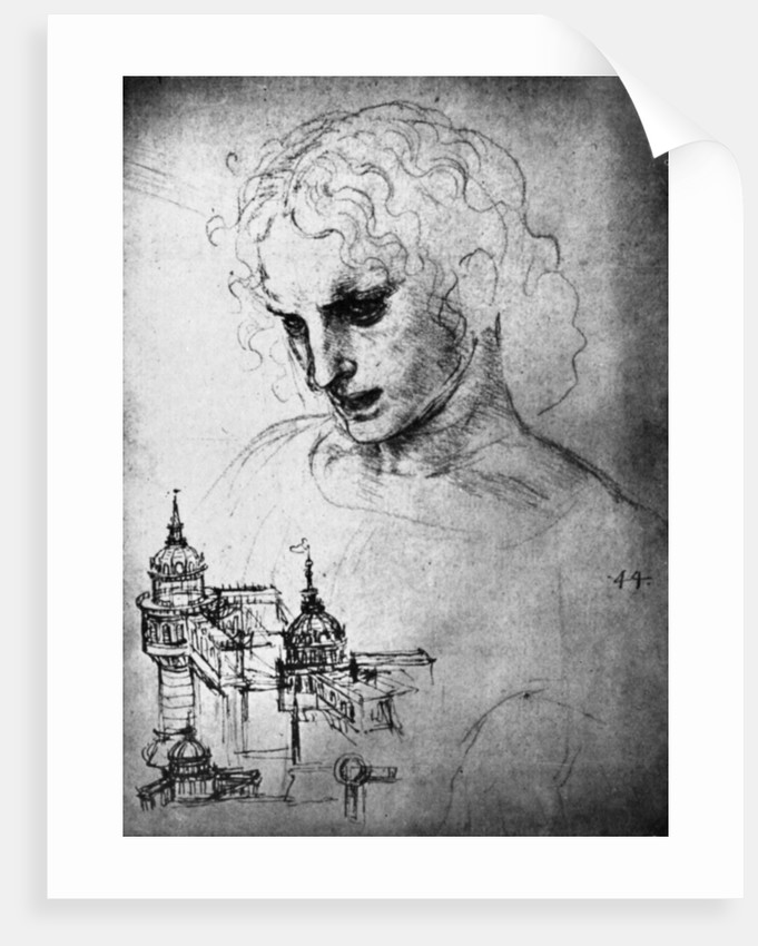 681x850 Study For The Head Of St James And An Architectural Drawing - Head Study Drawing