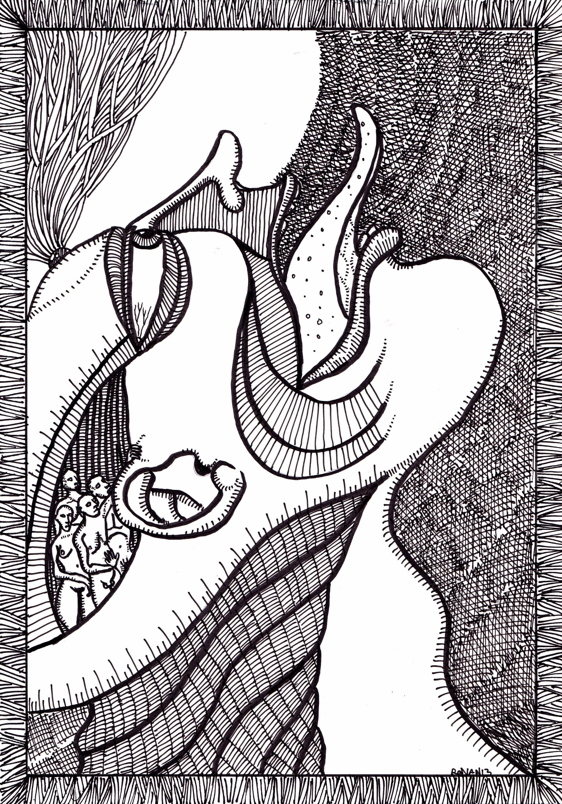 1920x2748 Headache Drawing - Headache Drawing