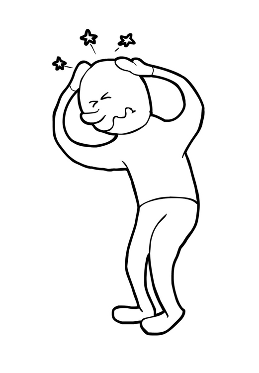 521x750 Coloring - Headache Drawing