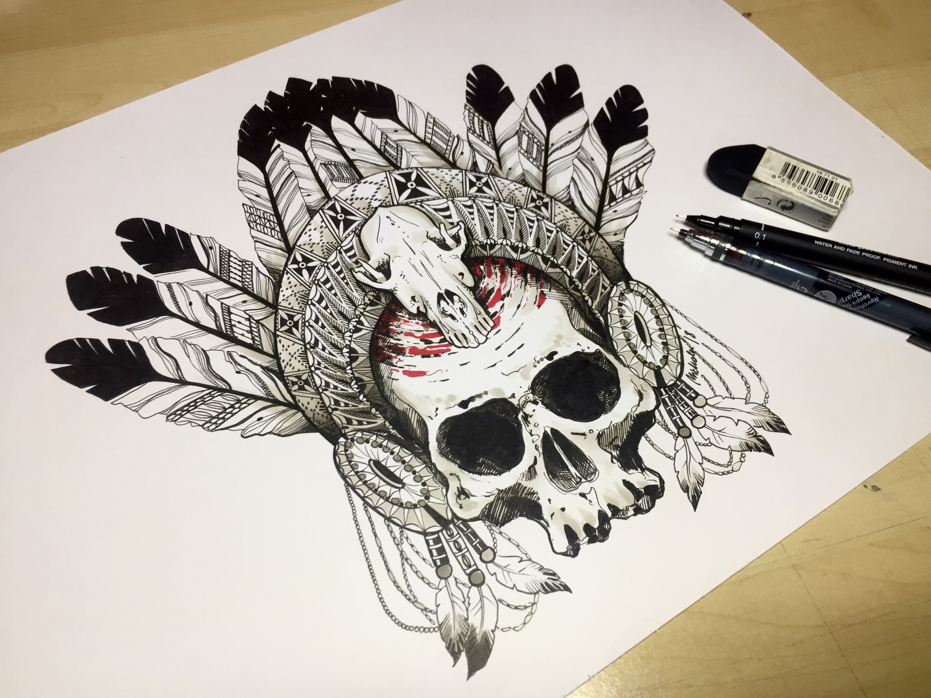 Headdress Drawing at PaintingValley.com | Explore collection of ...