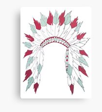 210x230 american headdress drawing canvas prints redbubble - Headdress Drawing