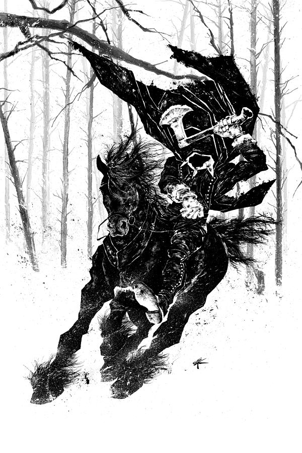 600x900 headless horseman drawing - Headless Horseman Drawing