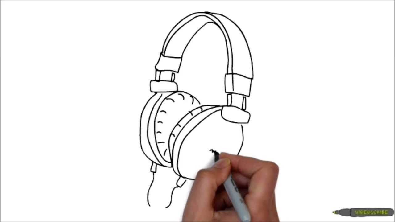 Minute To Draw It - Headphones Drawing. 