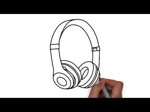 480x360 How To Draw Headphones Step - Headphones Drawing