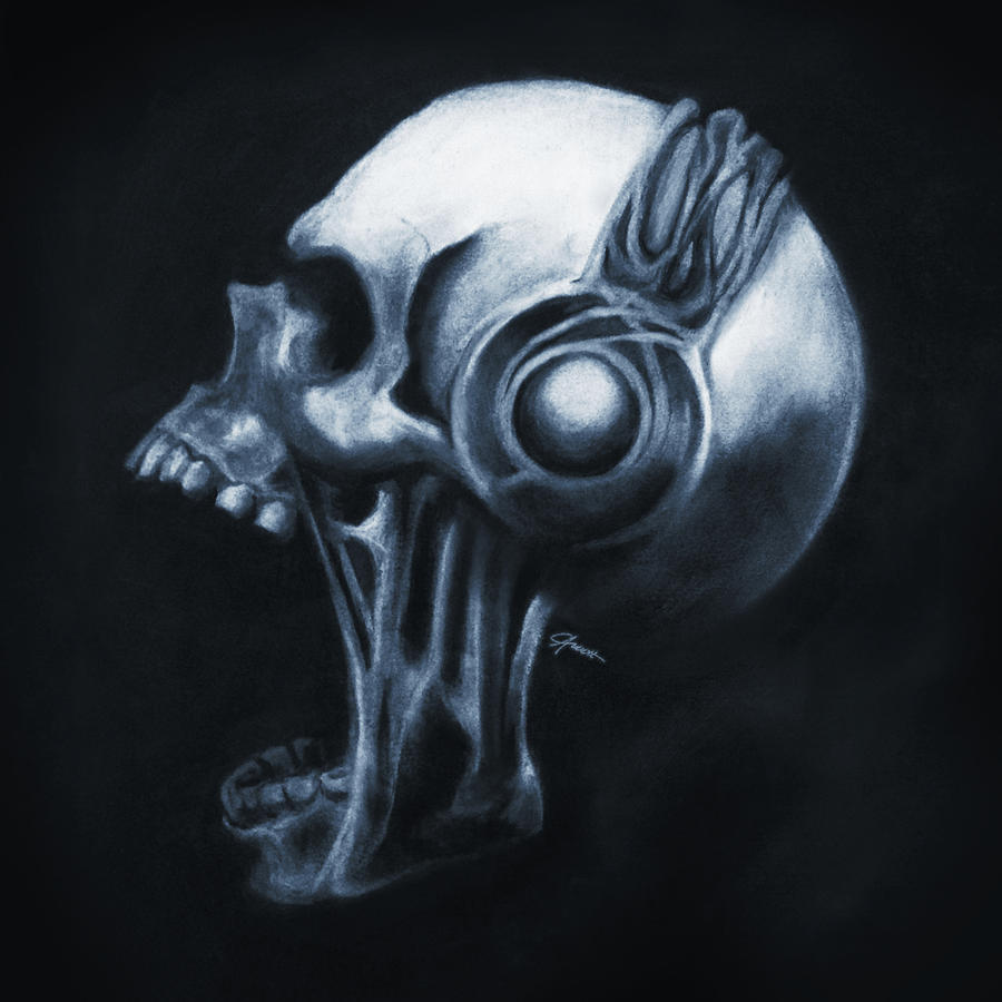 900x900 Skull And Headphones Drawing - Headphones Drawing