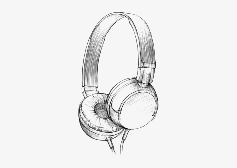 820x584 Drawing Headphones Watercolor Painting Pencil Sketch - Headphones Drawing Png