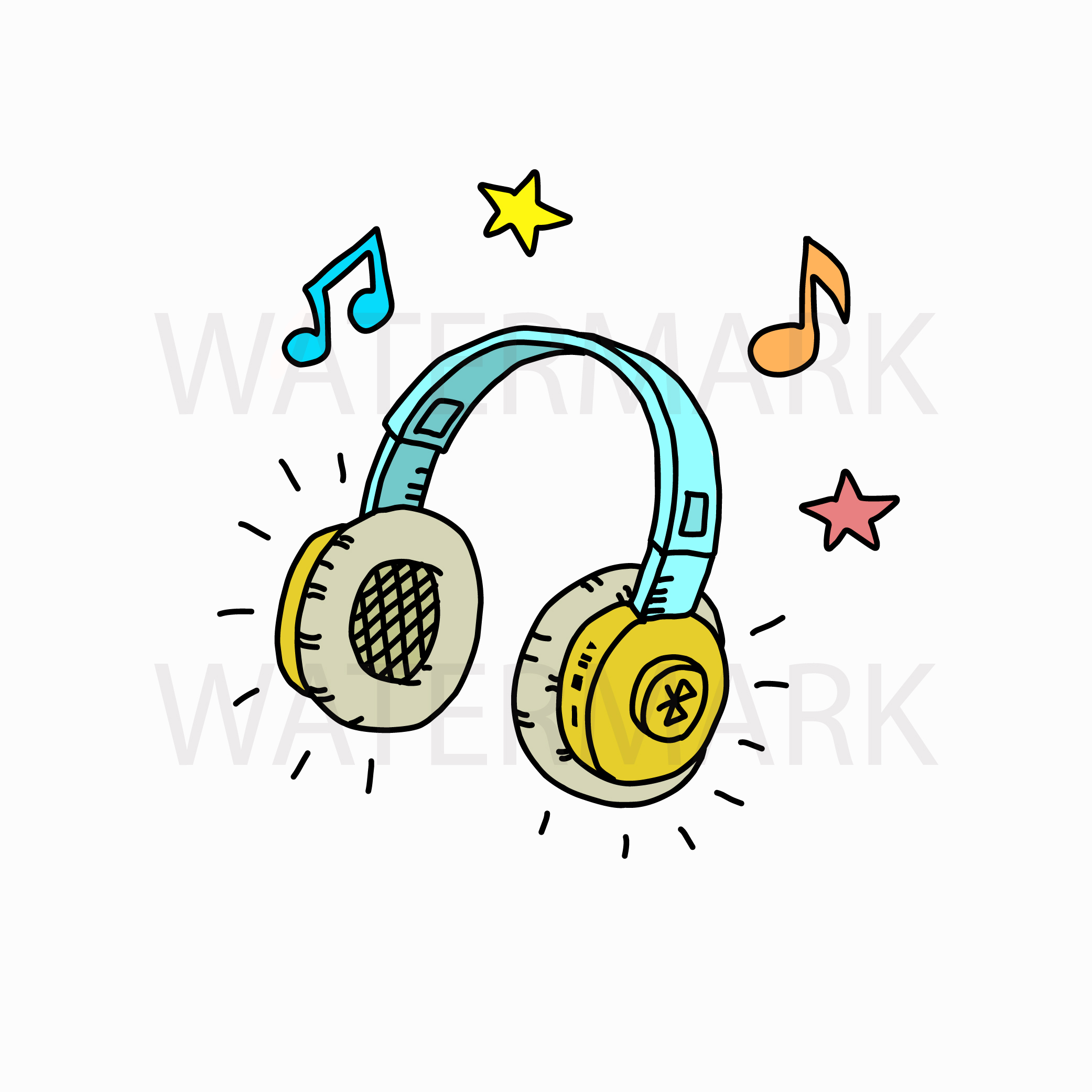 2083x2083 headphone set - Headphones Drawing Png
