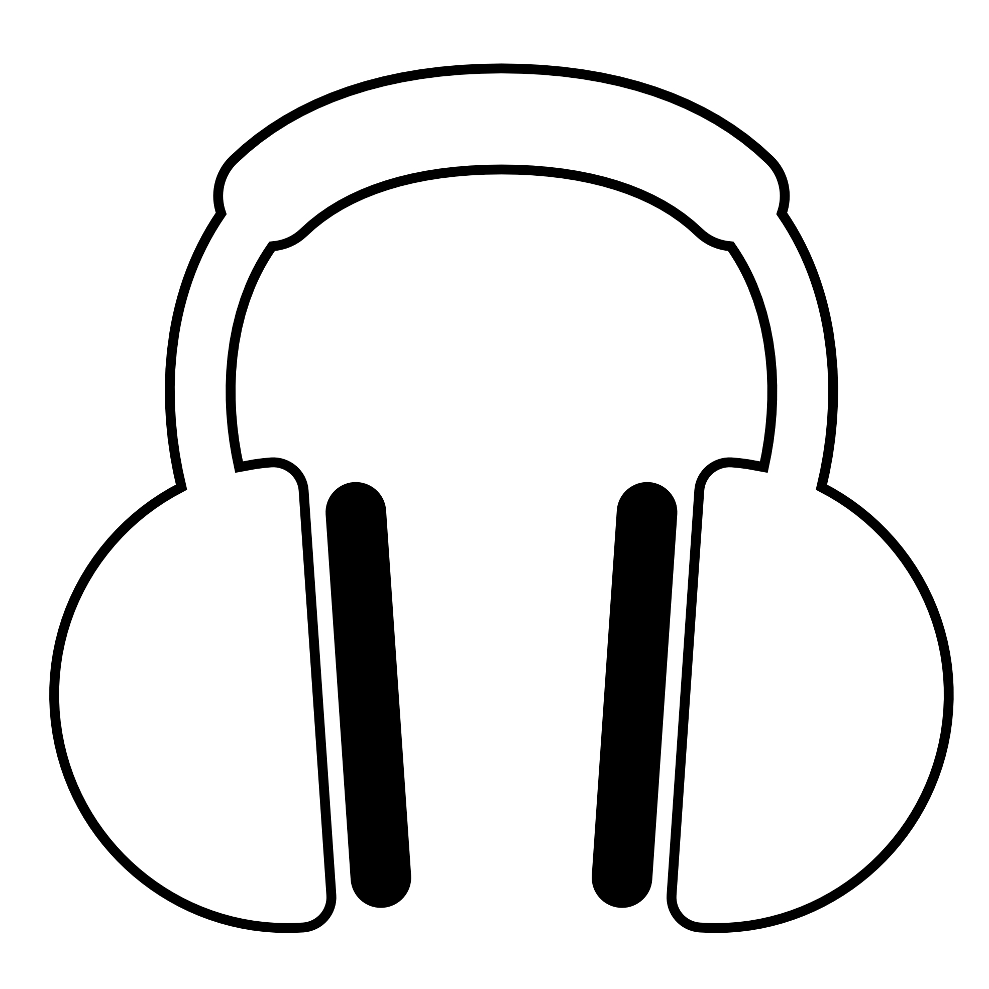 1969x1969 Headphones Clipart Music Drawing - Headphones Drawing Png