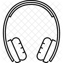 256x256 Headphones Icon Of Line Style - Headphones Drawing Png