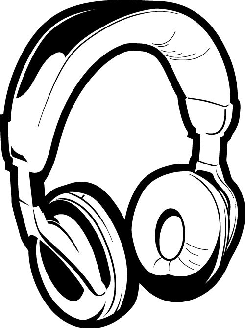 500x668 headphones vector png images in collection - Headphones Drawing Png