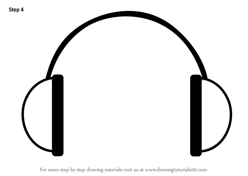 846x600 Learn How To Draw Headphones Easy - Headphones Drawing Png