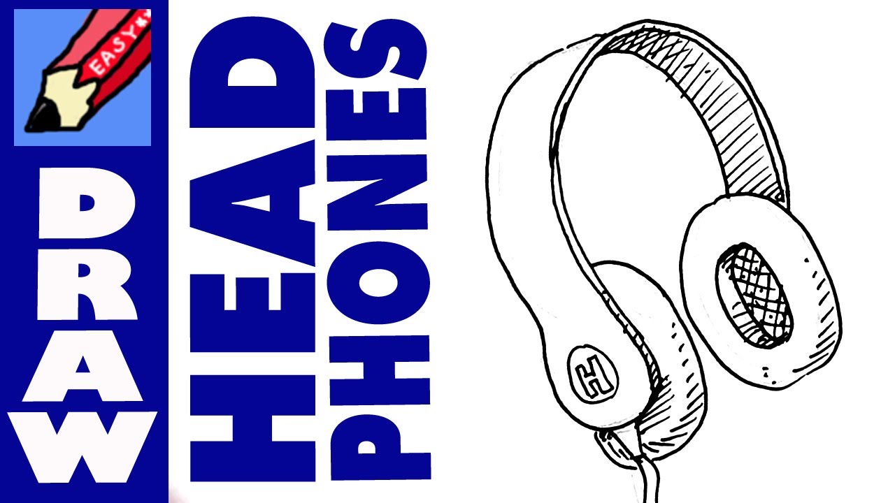 1280x720 How To Draw A Pair Of Headphones Real Easy - Headset Drawing