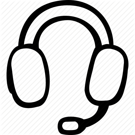 512x512 Call, Center, Customer, Headphones, Headset, Listening, Support Icon - Headset Drawing