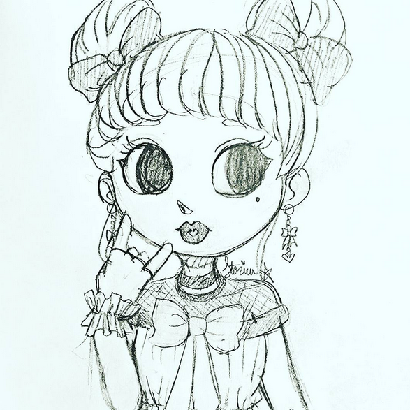 587x587 simple bust up or headshot sketch - Headshot Drawing