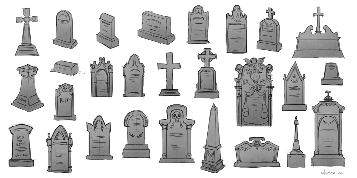 Headstone Drawing at PaintingValley.com | Explore collection of