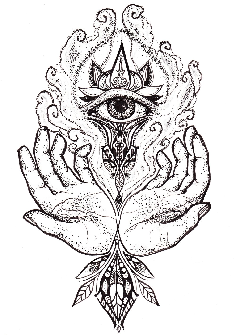 1000x1414 healing hands print aya blu - Healing Hands Drawing