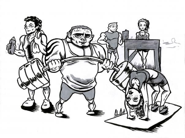 604x453 The Ultimate Guide To Gym Lingo Just For Fun - Health And Fitness Drawing