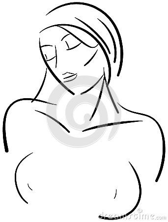 342x450 an image representing a stylized woman an idea to talk - Health And Fitness Drawing