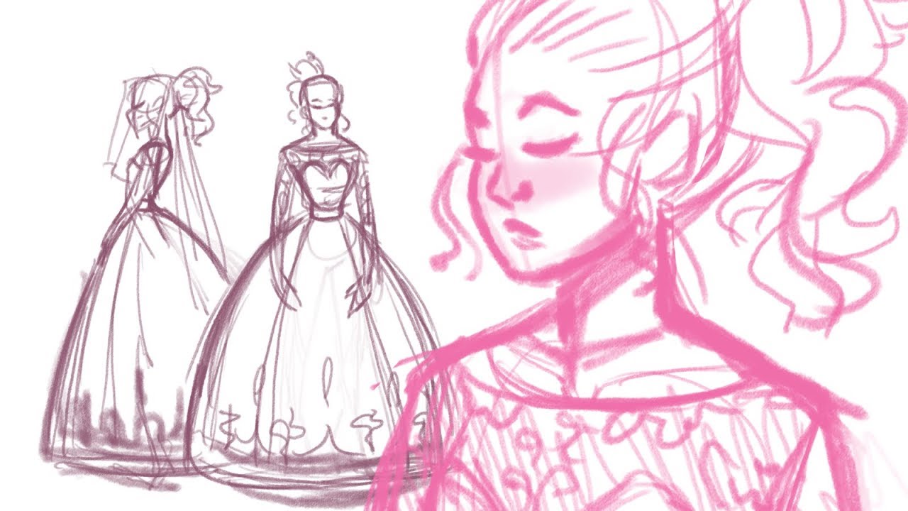 1280x720 drawing my dream wedding dress + my health is struggling - Health Drawing