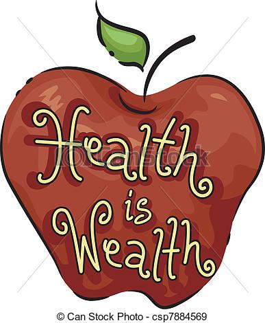 387x470 icon illustration representing health is wealth - Health Drawing