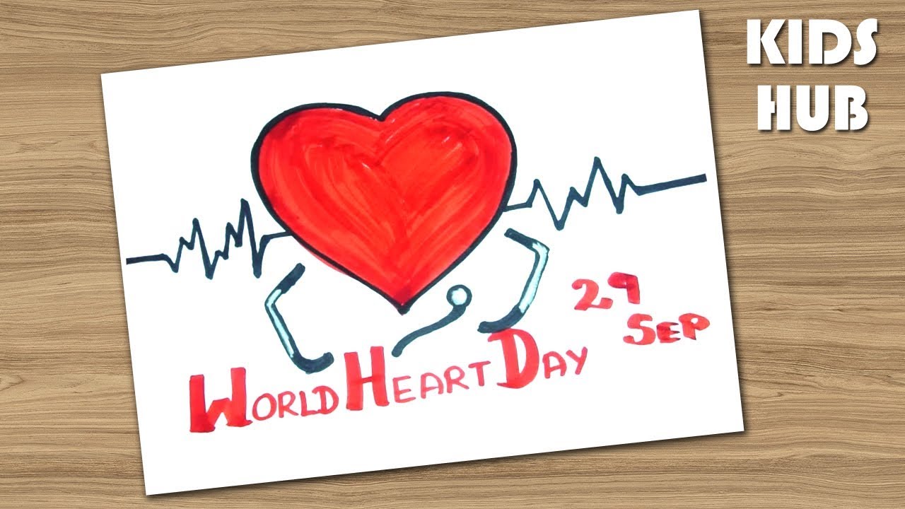 1280x720 World Health Day Poster Drawing Drawing For Kids - Health Drawing