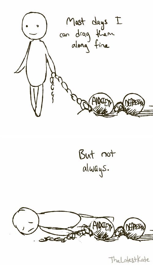 500x873 Drawing Depression Sad Health Anxiety Scared Comic Support Nervous - Health Drawing