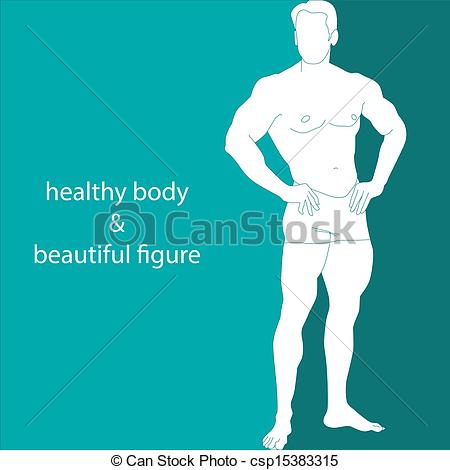 450x470 healthy male body clipart - Healthy Body Drawing