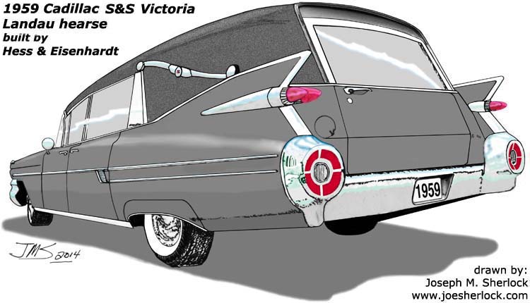 750x430 cadillac - Hearse Drawing