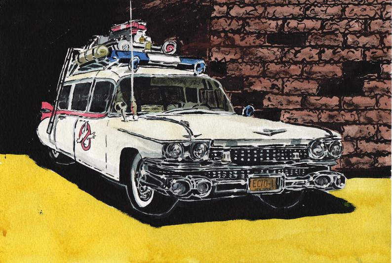 794x533 ecto cadillac hearse drawing etsy - Hearse Drawing