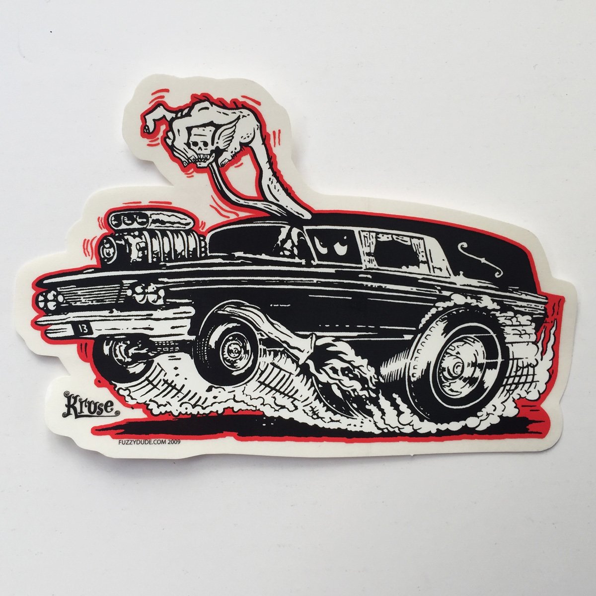 1200x1200 haulin' hearse sticker kruse kustom graphics - Hearse Drawing