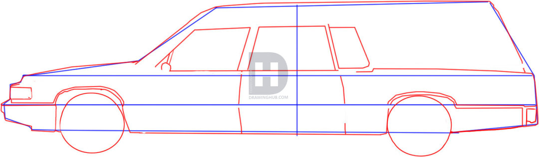1080x315 how to draw a hearse, step - Hearse Drawing