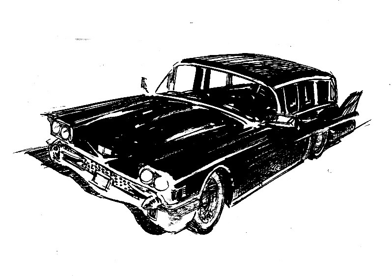 798x562 lots of spatter tiny drawing of a hearse supposed to be one - Hearse Drawing