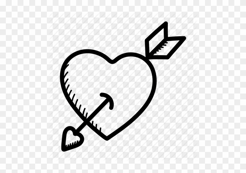 840x592 Clipart Freeuse Library Drawing Arrow Heart - Heart And Arrow Drawing